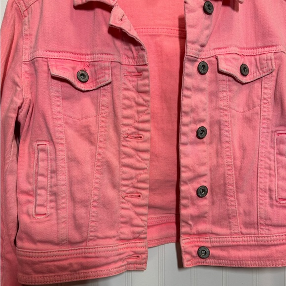 Pink cropped denim jacket - Picture 3 of 5